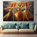 Spiritual Dancers #4 (3 Panel) Wall Art