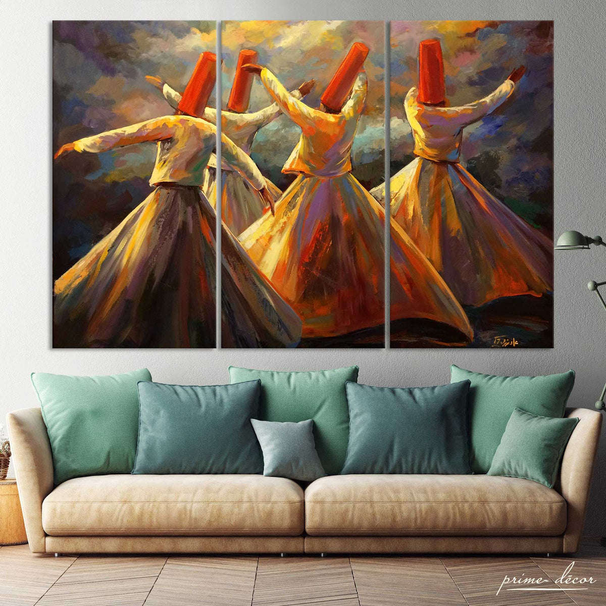 Spiritual Dancers #4 (3 Panel) Wall Art