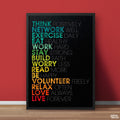 Think Positively Network Well | Motivational Poster Wall Art